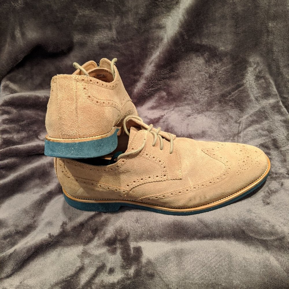 Stacy Adams beige suede dress shoes